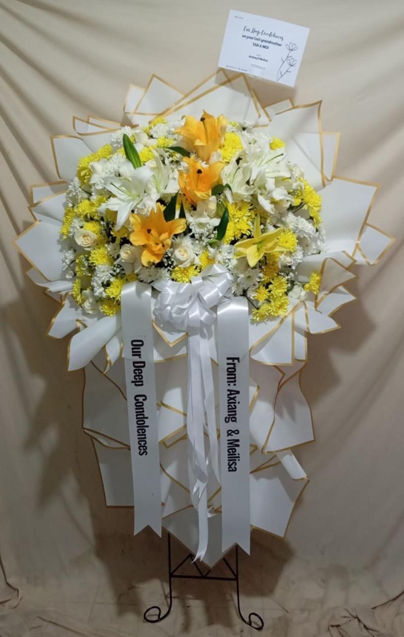 Standing flower pink elegant untuk grand opening